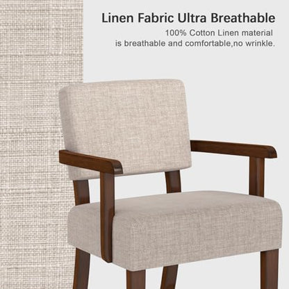 Accent Chair, Oversize Living Room Chairs with Soft Seat | Solid Wood Armchair, Comfy Reading Chair for Bedroom, Waiting Room, Home Office, Easy Assembly, Beige - color: Beige, size: Chair