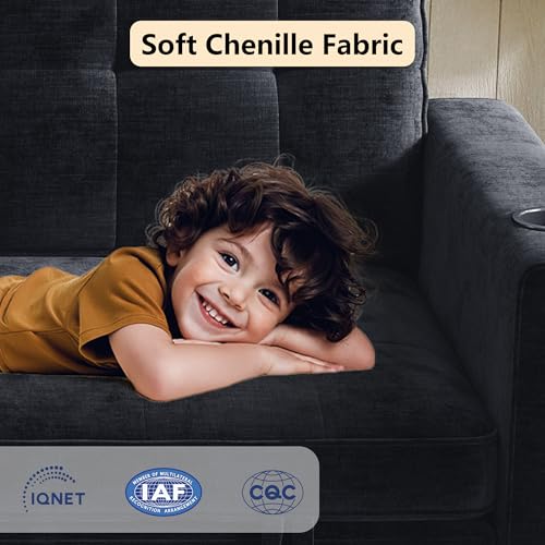 Convertible Sofa Bed, Folding Sofa Bed 2 in1 Pull Out Loveseat Sleeper Sofa, Floor Sofa Bed for Small Spaces Folding Couch Bed with Pillows for Living Room Bedroom - Black - color: Black