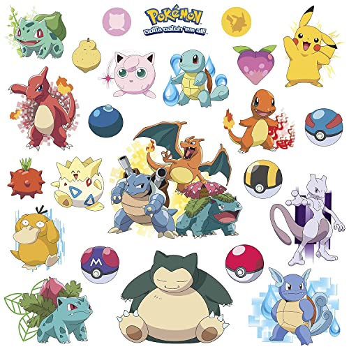 RoomMates RMK2535SCS Pokemon Iconic Peel and Stick Wall Decals - size: Pack of 1