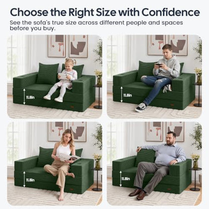 COMAX Futon Sofa Bed, Convertible Sofa Bed, Folding Boneless Couches