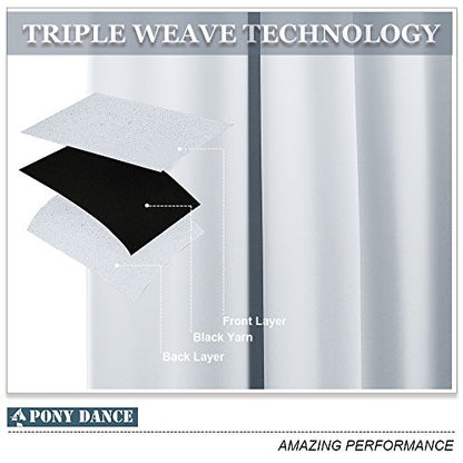 PONY DANCE Greyish White Room Darkening Kitchen Curtains 2 Panels Set,Thermal Insulated Small Window Treatment Heavy Duty Privacy Tiers for Laundry Bedroom Bathroom(2 Panels, W 34 x L 36 inches) - color: Greyish White, size: 34"W x 36"L (Pack of 2)