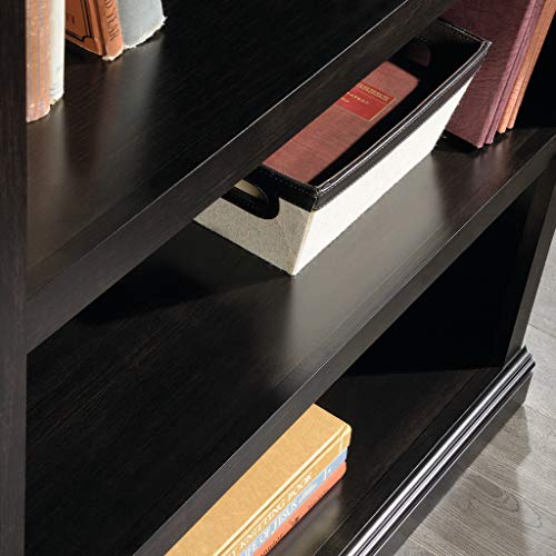 Sauder 3 Tier Book Shelf Wooden Bookcase Multipurpose Bookshelf for Home Office, Living Room, in Estate Black | Multipurpose - color: Estate Black Finish