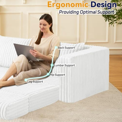68" Loveseat Boneless Couch,4-in-1 Convertible Sofa Bed | Plush Fur Folding Futon Sofa Bed Couches w/1-Pillow for Living Room,High-Density Foam,No Assembly Required(Queen Grey) - color: Beige, size: Queen
