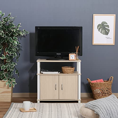 Fuji Boeki 97528 TV Stand, Low Board, Size 24, Width 23.6 inches (60 cm), White Wash, Storage Included - color: Whitewash