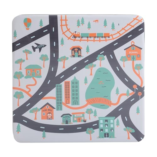 Flash Furniture Mindy Kids 5-Piece Folding Table and Chair Set, Printed | Daycare and Classroom, Children's Activity Table, Portable - color: Printed, size: 5 Piece Set