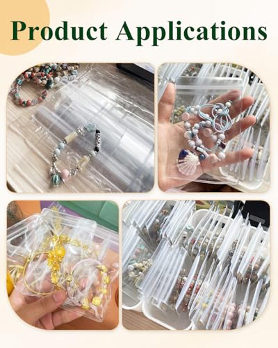 30Pcs Anti Tarnish Jewelry Bags Clear Pvc Jewelry Storage Pouches with Zipper Plastic Packing for Earrings (Pvc Bracelet Bags Large 5.9x5.9 in) - color: 30Pcs Pvc Bracelet Bags Large 5.9x5.9 in