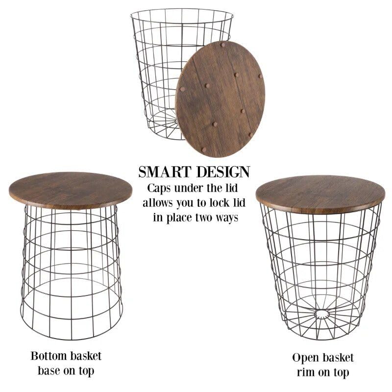 Modern Nesting end Tables with Storage