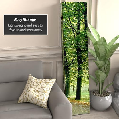 Red Lantern Double Sided Path of Life Canvas Folding Screen, 6 Foot - 6 Panel - size: 6 Foot - 6 Panel