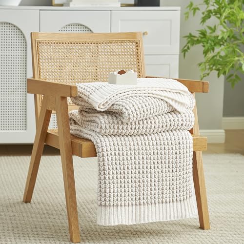 Knit Throw Blanket, Soft Chenille Cozy Breathable Pineapple Chunky Decorative Blanket for Couch, Bed & Sofa, French-Inspired Lightweight Warm Gift for Women, Beige, 60"x80" - color: Pineapple Beige&ivory, size: Pineapple Knit 60"x80"