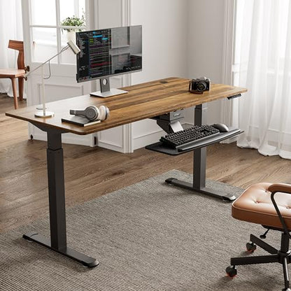 EUREKA ERGONOMIC Height Adjustable Mouse & Keyboard Tray Under Desk, 28x10'' Large Slide Out Swivel Tilt Computer Keyboard Drawer with Pad for Gaming Home Office, Dual Mount - color: Black & Green, size: 28 Inches