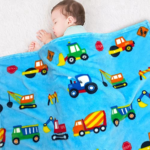 Lukeight Construction Toddler Blanket Gifts for Boys and Girls, Plush and Thick Boys Truck Blanket Birthday Gifts for Toddler and Baby (Construction, 30x40 Inches) - color: Truck, size: 30 in x 40 in