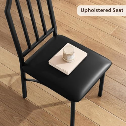 IDEALHOUSE Dining Table Set for 2, Kitchen Table Set of 2 with Upholstered Cushion Chairs, Dining Room Table Set with Kitchen Chairs, Easy to Assemble, Suitable for Apartment - (Rustic Brown) - size: 1* Table + 2* Chairs (Rustic Brown)