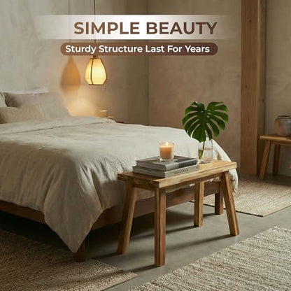 ARROWSTONE Solid Wood Bench for Entryway, Make Up Bench, Bed Bench, Dining, Plant Stand - Wooden Bench Indoor (26 inches) - size: 26 inches
