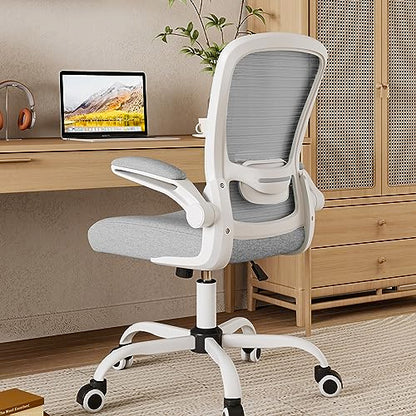 Mimoglad Ergonomic High Back Mesh Office Chair, Adjustable Lumbar Support, Thickened Seat Cushion (Modern, Moon Gray) - color: Moon Gray