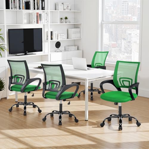 Ergonomic Office Chair Cheap Desk Chair Mesh Executive Computer Chair Lumbar Support for Women&Men, Green - color: Green, size: 1 Pcs