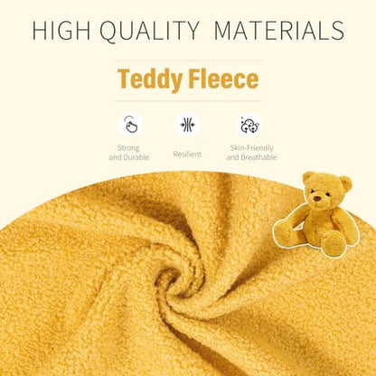 Office Chair with Wheels, Ergonomic Home Office Desk Chair with Flip-up Armrest, Adjustable Rolling Computer Chair Teddy Fleece – Gold - color: Gold