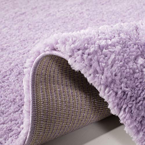 SAFAVIEH August Shag Collection Accent Rug - 2'3" x 4', Lilac, Solid Design, Non-Shedding & Easy Care, 1.2-inch Thick Ideal for High Traffic Areas in Entryway, Living Room, Bedroom (AUG900V) - color: Lilac, size: 2'3" x 4' (Rectangular)
