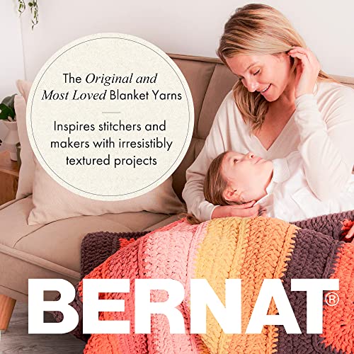 Bernat Blanket Extra Thick Leather Yarn - 1 Pack of 21.12oz/598.74g - 100% Polyester - #7 Jumbo - 72 Yards - Chunky Yarn for Hand Knitting, Crocheting, Crafts & Amigurumi - color: Leather, size: 1 Pack, style: Extra Thick
