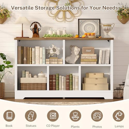 5 Cube Storage Organizer Bookshelf, Freestanding Open Cube Shelf/Storage, Book Shelf for Living Room, Home Office