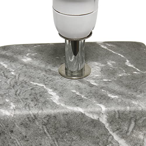 Simple Designs LT2071-BAW Gray Black Petite Marbled Ceramic Bedside Mini Table Lamp with White Fabric Shade… - color: Marble Black/White Shade