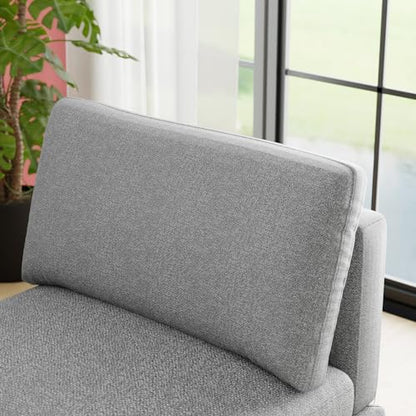 PayLessHere Single Sofa Couch Convertible Sofa 1-Seat Sofa Modular Sectional Sofa Couch for Living Room Bedroom Office,Gray