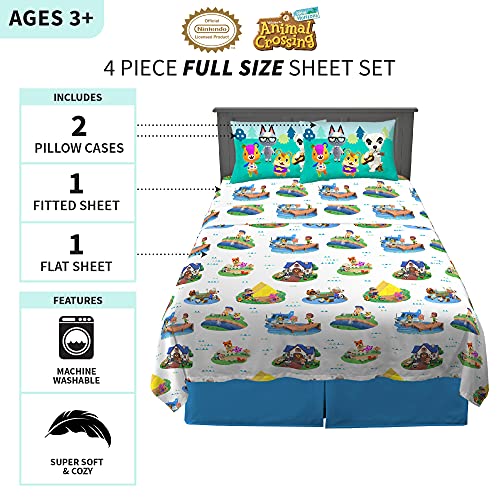 Franco Kids Bedding Super Soft Sheet Set, Full, Animal Crossing - color: Animal Crossing, size: Full