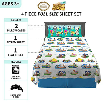 Franco Kids Bedding Super Soft Sheet Set, Full, Animal Crossing - color: Animal Crossing, size: Full
