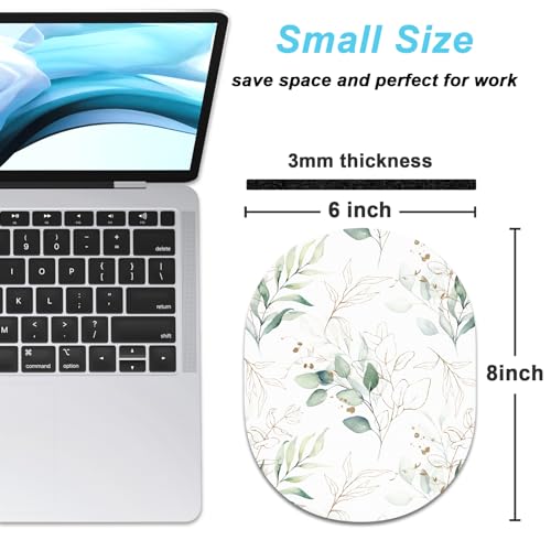 Rimilak Small Mouse Pad 6 x 8 Inch, Irregular Mini Mousepad, Boho Leaves | Non-Slip Rubber Base, Waterproof Compact Mouse Mat for Laptop Computer Wireless Mouse Keyboard Home Office Travel - color: Boho Leaves, size: 8L x 6W inches