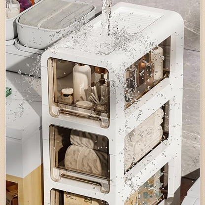 5-Tier Slim Bathroom Storage Cabinet,Narrow Floor Cabinets with Drawers and Wheels,Rolling Narrow Organizer for Small Spaces,Kitchen,Laundry,9”W - size: 5-Tier-9”W