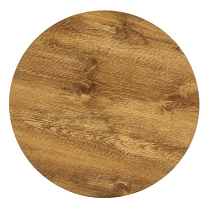 Wood Coffee Table Set of 2, Farmhouse Nesting Tables with Natural Wood Grain Round Tabletop & Wooden Cone Base, Round Layered Low Profile Accent Tables Ideal for Living Room, APT, Small Space - color: Wood Nesting Coffee Table