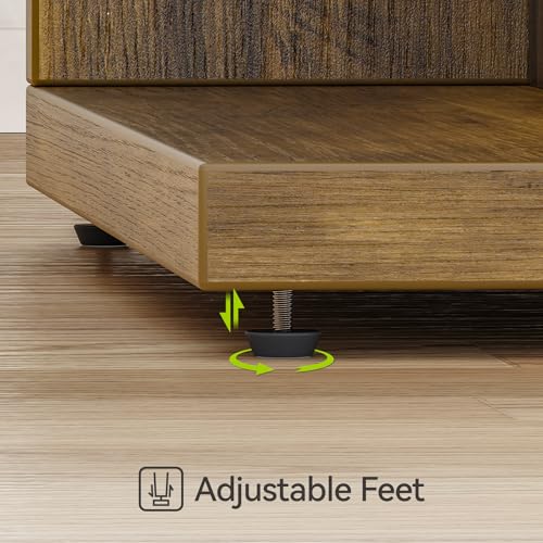 LITTLE TREE C Shaped End Table for Sofa & Bedroom - Small Side Table for Living Room, Over Couch Tray Stand for Laptop, Snacks, Books, Brown, 1 Pack - color: Brown