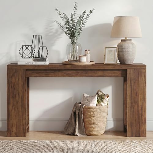 1Easylife 70.9-Inch Farmhouse Console Table, Narrow Wooden Sofa Table | Extra Long Entryway Accent Table for Living Room, Hallway, Entrance, Foyer, Dark Brown - color: Dark Brown