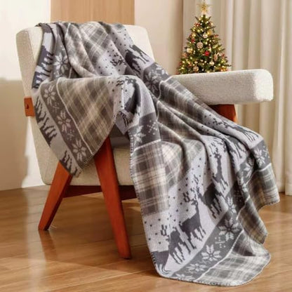 CAI TENG Fleece Blanket 6 Pack 50 X 60 Inch Christmas Blankets Throw Grey | Brarthable Lightweight Blankets Bulk Printed Soft Small Christmas Decoration Home Printed Blankets - color: Christmas Grey