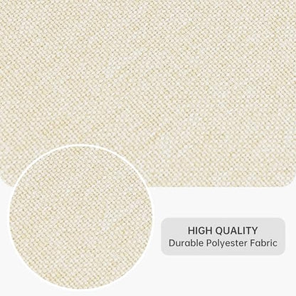 VKNOW Bar Stools Set of 4, 26" Fabric Counter Height Bar Stools, Beige | Modern Upholstered Counter Stools with Rubberwood Legs for Kitchen Island Dining Room Bar - color: Beige, size: Set of 4