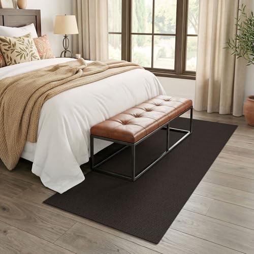 Washable Runner Rug, Non Slip Entry Runner, 3x7 Ft, Taupe/Coffee | Washable Braided Runner Carpet, Non Slip Rubber Dot Backed, For Hallway, Kitchen, Entryway, Bedroom, Laundry Room, Foyer - color: Taupe/Coffee, size: 3' x 7' (Rectangular)