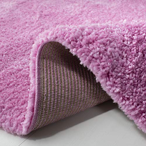 SAFAVIEH August Shag Collection Accent Rug - 2'3" x 4', Pink, Solid Design, Non-Shedding & Easy Care, 1.2-inch Thick Ideal for High Traffic Areas in Entryway, Living Room, Bedroom (AUG900X) - color: Pink, size: 2'3" x 4' (Rectangular)
