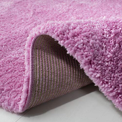 SAFAVIEH August Shag Collection Accent Rug - 2'3" x 4', Pink, Solid Design, Non-Shedding & Easy Care, 1.2-inch Thick Ideal for High Traffic Areas in Entryway, Living Room, Bedroom (AUG900X) - color: Pink, size: 2'3" x 4' (Rectangular)