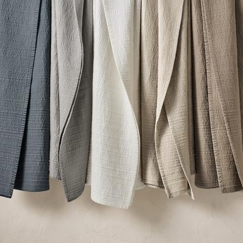 EVERGRACEHOME Cotton Sateen Channel Quilt Set, King Size, Fog Gray | 100% Cotton, Pre-Washed Soft Coverlet Bedspread, 3-Piece Refined Channel Stitch Bedding Set for All Season, 2 Pillow Shams - color: Fog Gray - Refined Channel, size: King (110" X 92")