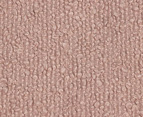 HomePop Luna 22" Round Ottoman - Pink Boucle - color: Pink, size: 22"D x 22"W x 16"H