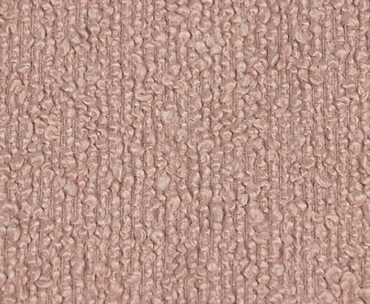 HomePop Luna 22" Round Ottoman - Pink Boucle - color: Pink, size: 22"D x 22"W x 16"H