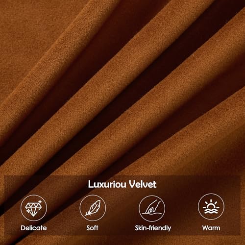 63" Bedroom Bench, Upholstered Entryway Bench, Modern End of Bed Ottoman with Solid Wood Legs and Adjustable Foot Pegs for Entryway, Dining Room and Living Room (Brown Velvet) - color: Brown Velvet, size: 63"