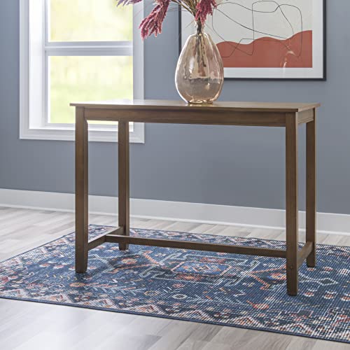 Linon Claridge Rustic Wood 36 inch Height Pub Table - color: Rustic Brown, size: Counter Height