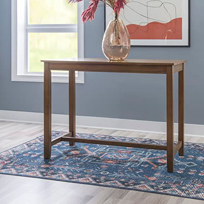 Linon Claridge Rustic Wood 36 inch Height Pub Table - color: Rustic Brown, size: Counter Height