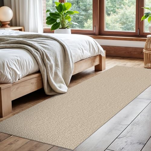 Washable Runner Rug, Non Slip Kitchen Runner, 2x7 Ft, Sand/Beige | Washable Braided Runner Carpet, Non Slip Rubber Dot Backed, For Hallway, Kitchen, Entryway, Bedroom, Laundry Room, Foyer - color: Sand/Beige, size: 2' x 7' (Rectangular)