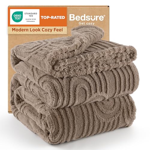 Bedsure GentleSoft Fleece King Size Blanket for Bed - Super Soft & Cozy, Fluffy Blankets for Women & Girls, Ideal for Sofa & Couch, Light Brown, 108x90 Inches - color: Light Brown, size: King (108" x 90")