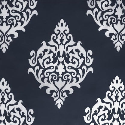 EXCLUSIVE HOME Medallion Room Darkening Blackout Grommet Top Curtain Panel Pair, 52"x96", Black Pearl - color: Black Pearl, size: 52"W x 96"L (Pack of 2)