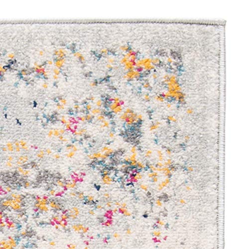 SAFAVIEH Madison Collection Accent Rug - 2'3" x 4', Grey & Gold, Boho Chic Distressed Design, Non-Shedding & Easy Care, Ideal for High Traffic Areas in Entryway, Living Room, Bedroom (MAD611F) - color: Grey/Gold, size: 2'3" x 4' (Rectangular)