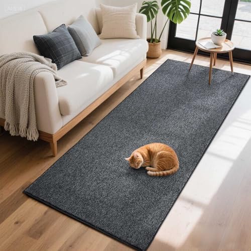 2x8 Grey Runner Rug Non-Slip Washable Soft Thin for Hallway Kitchen Bedroom | Soft丨Stays Put丨Door-Friendly Thin丨Pet Friendly丨Lays Flat丨Bathroom丨Laundry丨Entryway丨Indoor丨Playroom丨Carpet丨Area Rug丨Home Decor - color: Grey, size: 2' x 8' (Rectangular)
