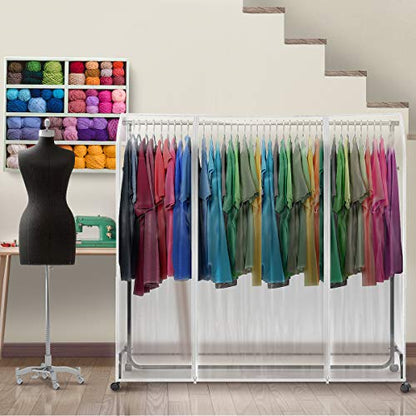 Sorbus Cover for Garment Rack - 6 Ft Transparent Clothes Rack Cover, Garment Coat Hanger Protector Dustproof Waterproof Clothing Storage Cover for Dresses, Suits, Coats, and more (Rack Not Included) - size: 1 Pack