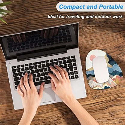 Rimilak Small Mouse Pad 6 x 7 Inch, Irregular Mini Mousepad, Ink Sunrise | Non-Slip Rubber Base, Waterproof Compact Mouse Mat for Laptop Computer Wireless Mouse Keyboard Home Office Travel - color: Ink Sunrise, size: 7L x 6W inches